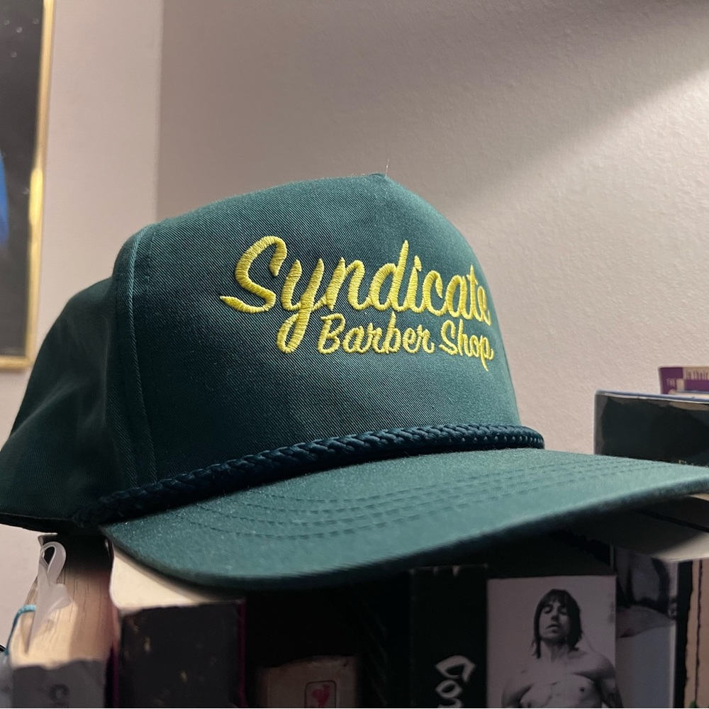 Olive Green Syndicate Barbershop Cap
